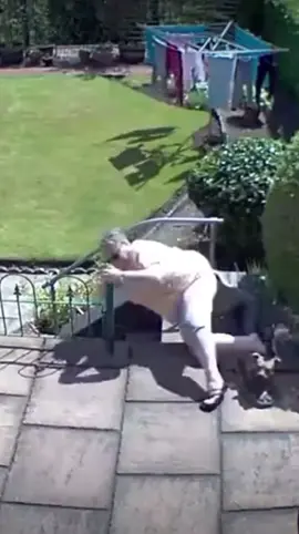 Grandma falls down stairs ☠️ #fyp #viral #memes #jet2holidays 