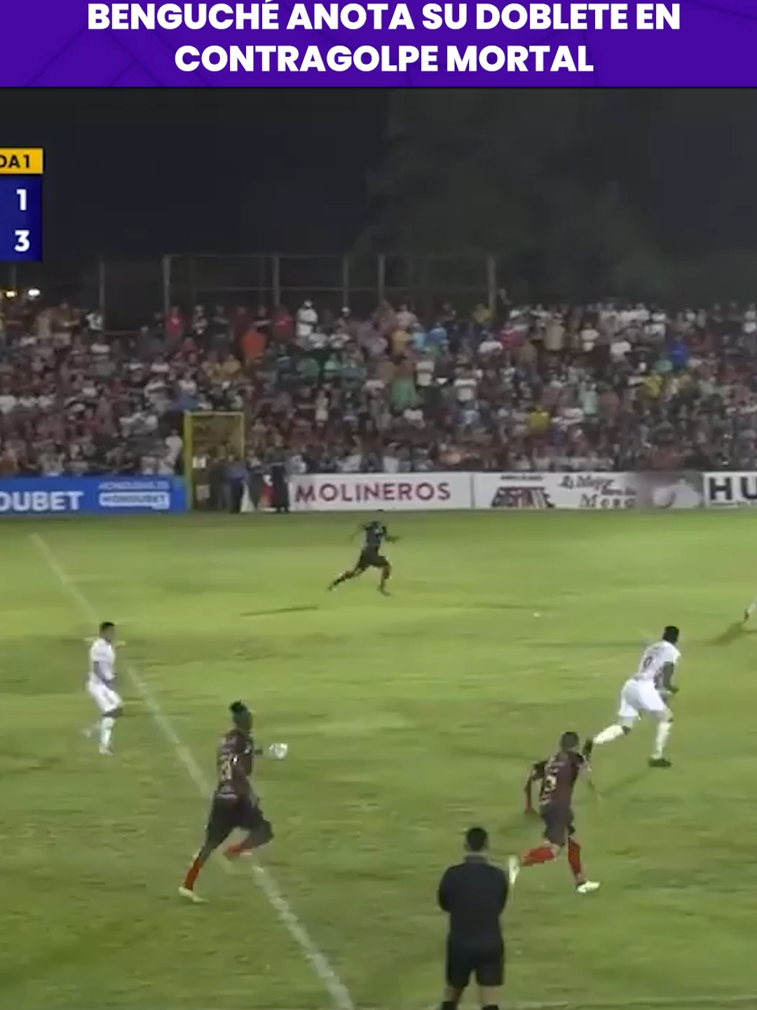 ⌚| 51' ¡GOOOOLAAAZO! JORGE BENGUCHÉ le roba el gol a Moncada pero anota su doblete en la noche ⚽| #Choloma 🏭 1-4 #Olimpia 🦁 📆| #Jornada1 🔴 #EnVivo: http://deportestvc.com (excepto HN)
