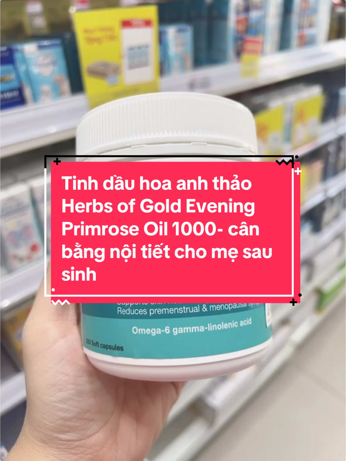 Tinh dầu hoa anh thảo Herbs of Gold Evening Primrose Oil 1000- cân bằng nội tiết cho mẹ sau sinh#herbsofgold #tinhdauhoaanhthao #concung #mesausinh #mebimsua #xuhuong 