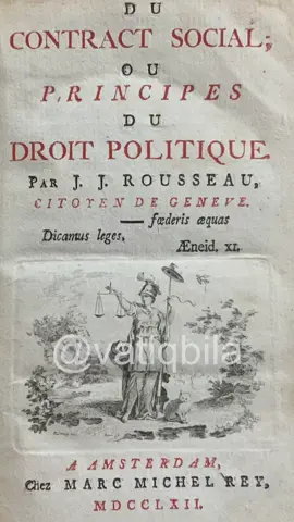 Jean-Jacques Rousseau – El contrato social (1762): El hombre ha nacido libre, y sin embargo, vive en todas partes entre cadenas #libro #libros #librosrecomendados #literatura #historia #politica #filosofia 