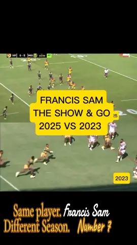 Francis SAM. The Show and Go!! 2025 vs 2023 Grand Final try. #nplengamioks #PosinMiok #pykaloh