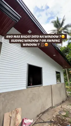 SA TINGIN NYO ANO MAS BAGAY ? ☺️ #thankyoulord❤️🙏  #togodbealltheglory  #halfcladdinghouse  #halfcladdinghouseviral  #windowsforhouse #halfcladdinghalfconcrete  #dreamhouse  #moderncladdingwalls  #metalcladdinghouse  #sliddingwindow  #frenchwindows  #awningwindows  #housewindowdesign  #whichisbetter  #halfcladdinghouseviral  #windows #aluminumwindows #aluminumwindowsuppliers 