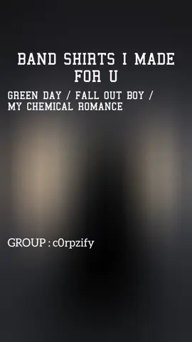 ROBLOX BAND SHIRTS GROUP: c0rpzify #roblox #robloxoutfits #greenday #mychemicalromance #falloutboy 