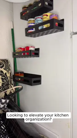 Magnetic Spice Rack for Refrigerator, 4 Pack Premium Plastic Spice Rack Organizer,Magnetic Fridge Shelf Seasoning Rack,Perfect Kitchen Organization and Storage (Black) #kitchenmusthaves #refrigerator #pantryrestock #kitchenorganizer #kitchenstorage #foodstoragesolutions #fridgeorganizer #storageshelves #mealprepcontainers #dishwashermagnet