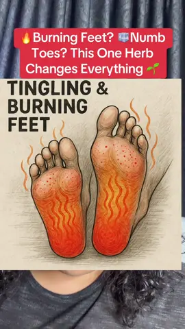 🔥Burning Feet? 🧊Numb Toes? This One Herb Changes Everything 🌱#burningfeet  	2.	#tinglingsensation  	3.	#nervedamage  	4.	#numbtoes  	5.	#coldfeet 	6.	#nervepainrelief 