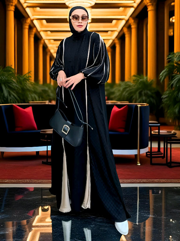 Abaya Fairuz by velino collection Lengan Balon Motif Gold Embos Cantik Gamis Mewah Muslim#abayafairuzbyvelino #bajuabaya #bajuabayakekinian #gamismuslim #asiaofficialstore 