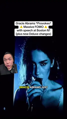 Things are heating up for Secret of Us Deluxe Tour… I’m scared 😳 #gracieabrams #tsou #secretofus #deluxe #tdgarden #boston 