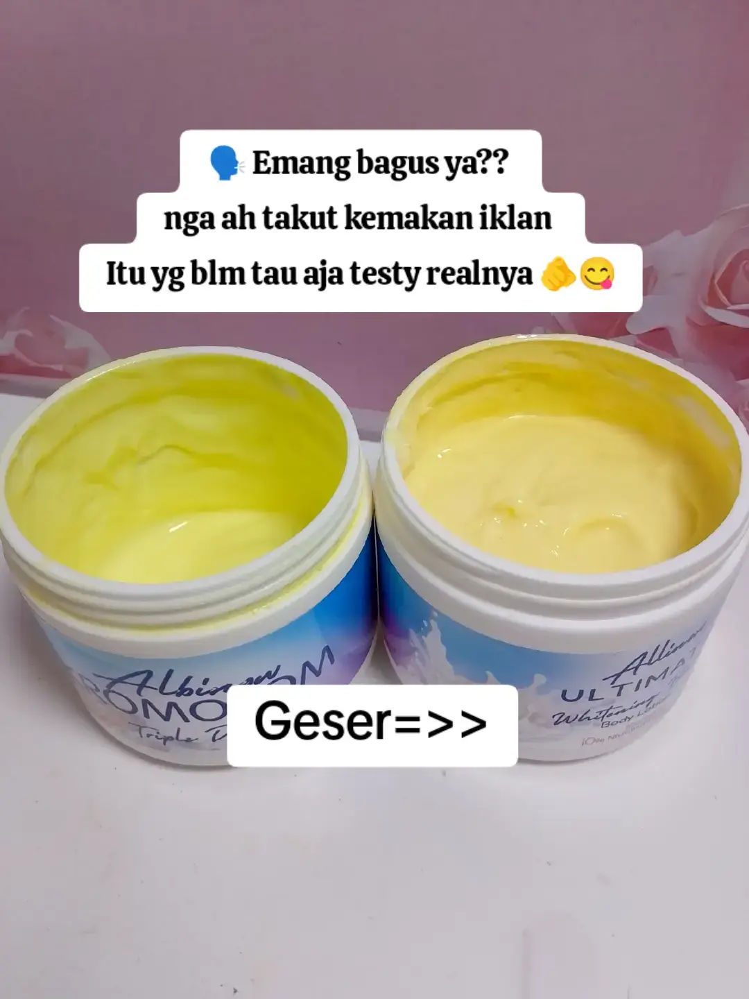 Yg pasti nya 1 pot pun udah ada hasilnya dong🤪 #lotionviral #lotionpemutih #seharisatukonten #lotionwhitening #promomakangajian #kromosom #ultimate #hbpemutih 