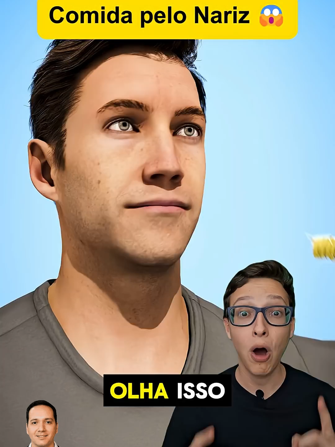 Comida pelo Nariz 😱#medicina #medico #enfermagem #enfermeiro #anatomia Macarrão saindo pelo nariz