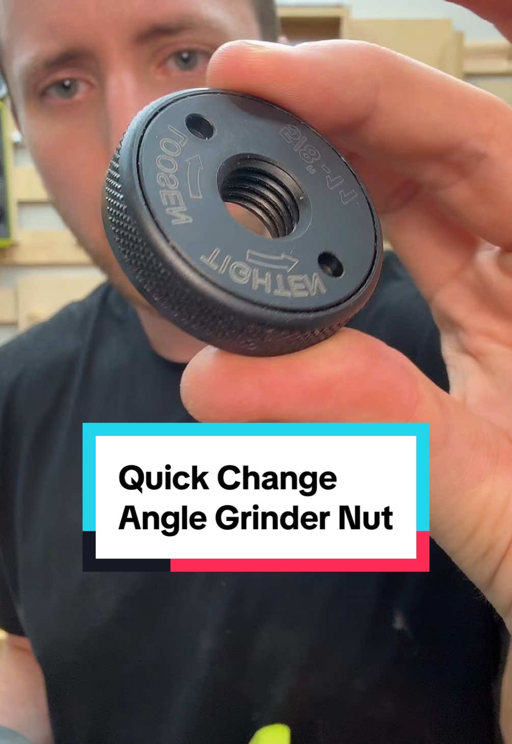 Drop the spanner (if you can even find it). The quick change angle grinder nut from @Benchmark Abrasives makes life in the shop much easier! #anglegrinder #metalcutting #tools 