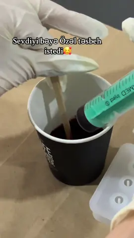 ⚜️Müştərinin verdiyi saç telindən və qanindan tesbeh❣️ #hədiyyələr #əlişlərim #baku #hədiyyə 