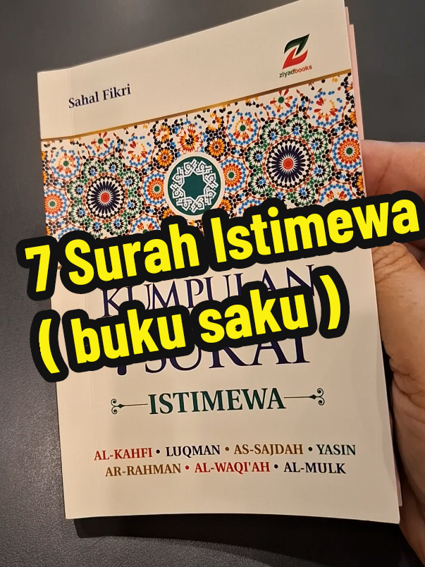 Kumpulan 7 surat istimewa, Buku Saku #ziyadbooks #sahalfikri 