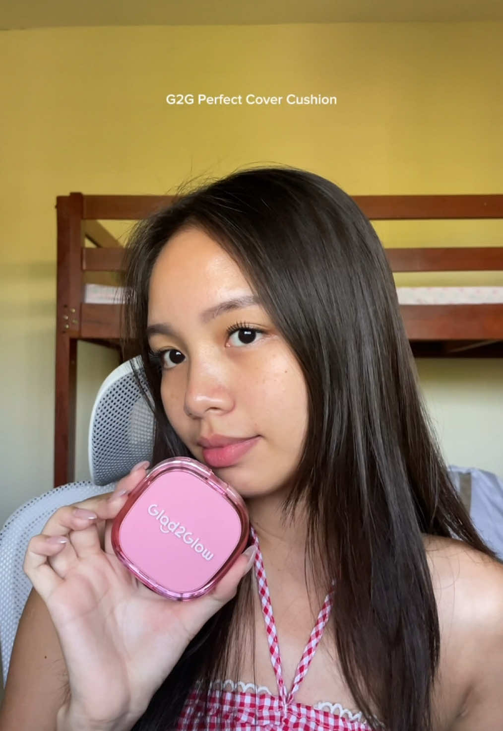 love that dewy finish with @Glad2Glow.ph perfect cover cushion in the shade 02 praline !! #cushion #cushionviral #pinkcushion #g2gcushion #g2gph 