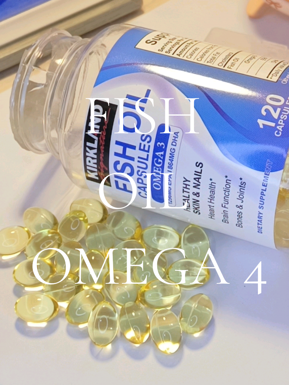 Kirkland Fish Oil Omega 3  helps to: -Health Heart  -Brain function -Bones & joints #fishoil #hearthealth #kirkland #brainhealth #bonehealth #healthyliving #wellness #healthwellness #fyp 