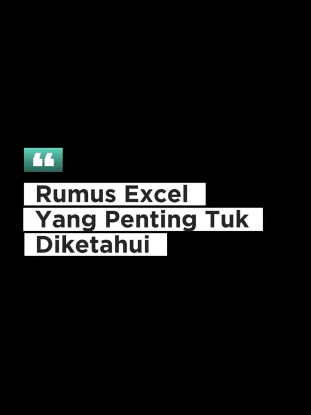 Rumus Basic Excel - Part1 #CapCut #excel #tutorial 