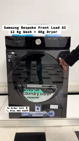 SAMSUNG 12KG BESPOKE Front Load Washer + 8KG Dryer – WD12BB944DGB! 🧺✨ #SamsungKenya #samsung  #laundrytok #frontloader #washingmachine #bespoke 