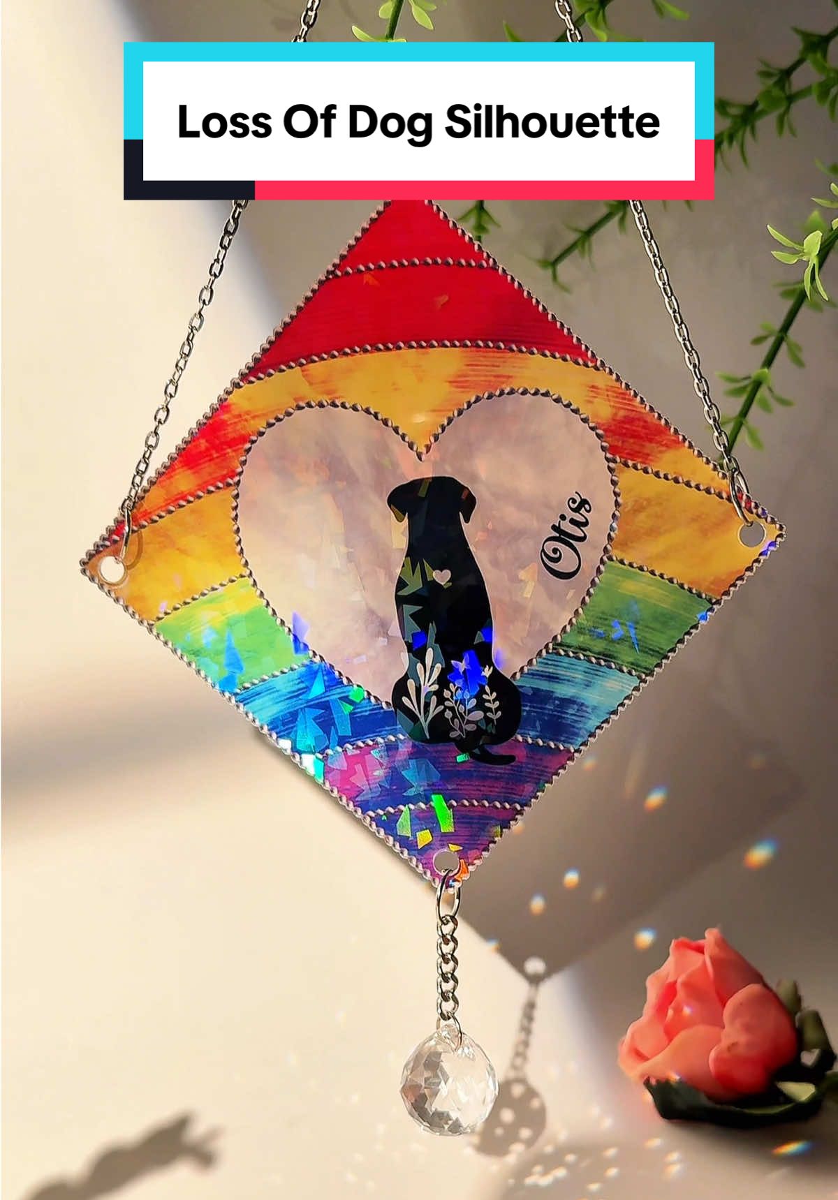 A little sunlight, a lot of love, and one good boy ☀️🐶 #macorner #suncatcherornament #dogloss #petloss #memorialgift