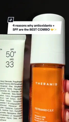 Want healthy, youthful, radiant skin? Use ANTIOXIDANTS + SUNSCREEN 🙌🤝 Together they protect against sun damage, slow aging, accelerates skin repair and leave you with a stunning glow 🌟🤩 Give your skin the best! ✨🫶 #nichebeautylab #skincare #skincareroutines #skincaretips #antioxidants #sunscreen #bestcombo #glowyskin #spf #vitamincserum 