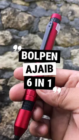 Bolpen ajaib 6 in 1 punya 6 fungsi sekaligus,jadi praktis dan multifungsi banget nih 😁 #bolpen #pulpen #bolpenmultifungsi #ballpoint6in1 #wibgajian 