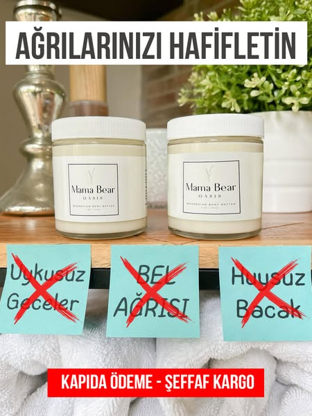 ✨ Yumuşak dokunuş, güçlü etki! Mama Bear magnezyumlu krem, kaslarını rahatlatır, seni yeniler. 💆‍♀️ Masajla uygulayın, rahatlığı hissedin. 🌿 Doğal içerik, mis gibi kokusu cabası! #agriyatıştırıcı #magnezyumkrem #mamagibi #kremöneri #rahatlatıcı