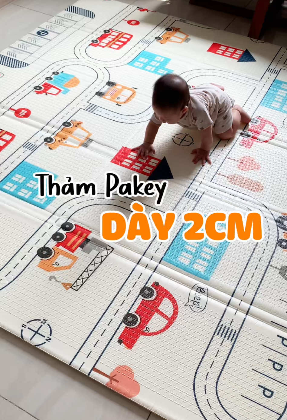 Thảm dày 2cm an toàn cho bé tập bò nè #thampakey #thamxopchobe #thamxopcaocap #thamxopday2cm 
