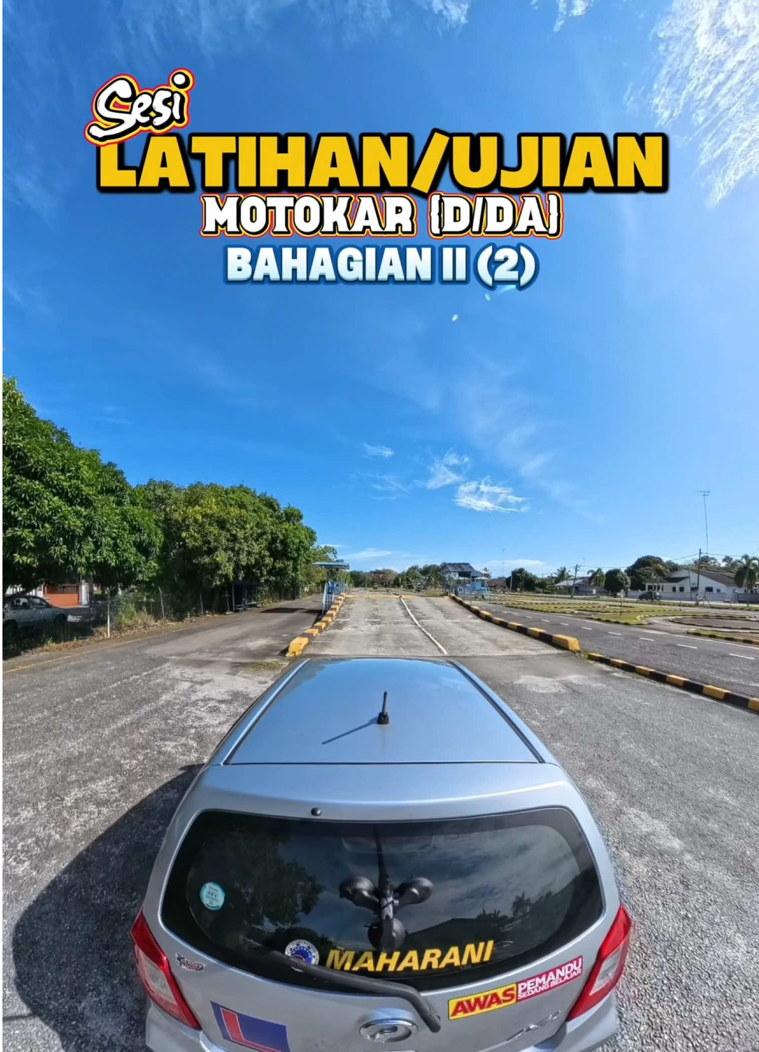 Mempersembahkan Video Sesi Latihan/Ujian Motokar D/DA - Bahagian II (2) Litar sebagai rujukan kepada calon-calon yang sedang dalam proses pengambilan lesen memandu Motokar D/DA bagi tujuan penyegaran semula (refresher course) ketika masa terluang. Video ini didemonstrasi oleh cikgu yang terlatih dan berpengalaman bagi menunjukkan kepada anda etika serta prosedur-prosedur belajar memandu motokar yang telah termaktub dalam setiap latihan dan pengujian. Walau bagaimanapun, video ini bukan alasan untuk anda tidak perlu datang latihan sebenar, ianya hanya sebagai rujukan dan panduan sahaja. Anda WAJIB hadir ke litar latihan untuk latihan dan memahirkan lagi pemanduan anda. Untuk pengetahuan anda, latihan dan ujian memandu motokar terbahagi kepada 2 bahagian iaitu Bahagian ll (2) - Litar dan Bahagian lll (3) - Jalanraya. Semoga bermanfaat untuk semua. Video boleh dikongsi dari Facebook, Youtube dan Tiktok Gemokk Channel kami. **Cara pengajaran cikgu, litar latihan dan situasi sebenar bergantung kepada keadaan dan rekaletak serta kesesuaian sesebuah Institut Memandu masing-masing (video dirakam di IM Maharani Muar) #drivingschool #sekolahmemandu #cikgumemandu #cikgumemanduviral #gemokkchannel 