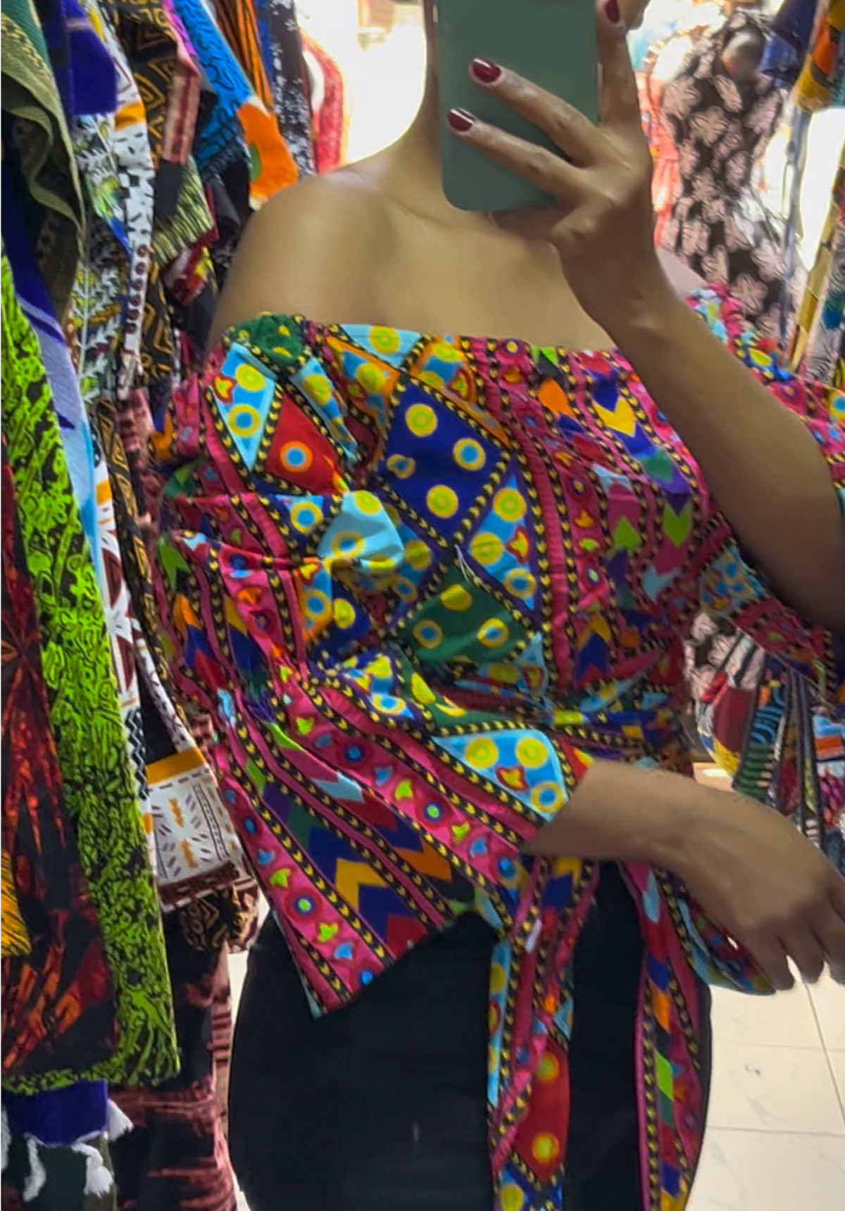 Fancy Ankara tops available in store  Ksh 1500/= #madeinkenya #njambifrikaoutfits #ankaratops 