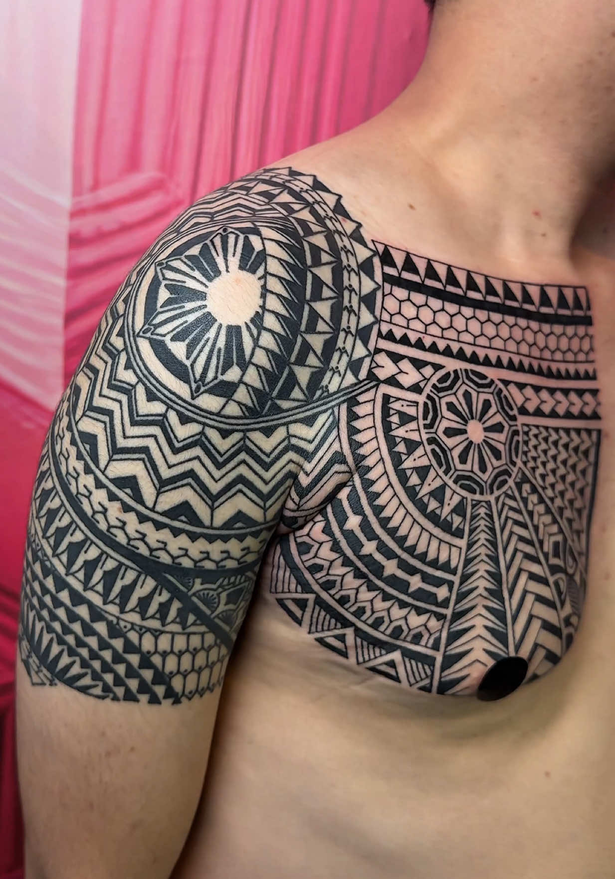Full Maori Polynesian chi tiết mới lạ ấn tượng ✍🏻 #tattoo #maori #polynesian 