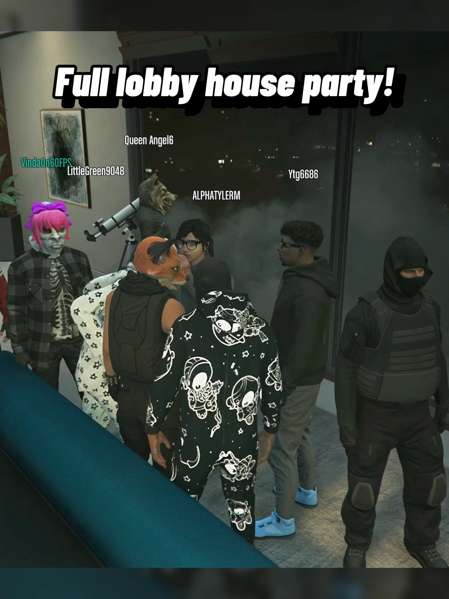 Full lobby in the apartment is crazy #GTAV #GTA5 #GTAOnline #GTAVOnline #GTA5Online #Furry