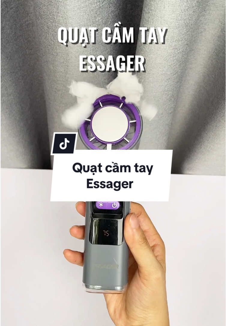 Quạt cầm tay xịn, pin trâu, sắp tới đi concert quốc gia thì rất nên có nha các bác! #nguyettoctem #quatcamtay #quat #essager 