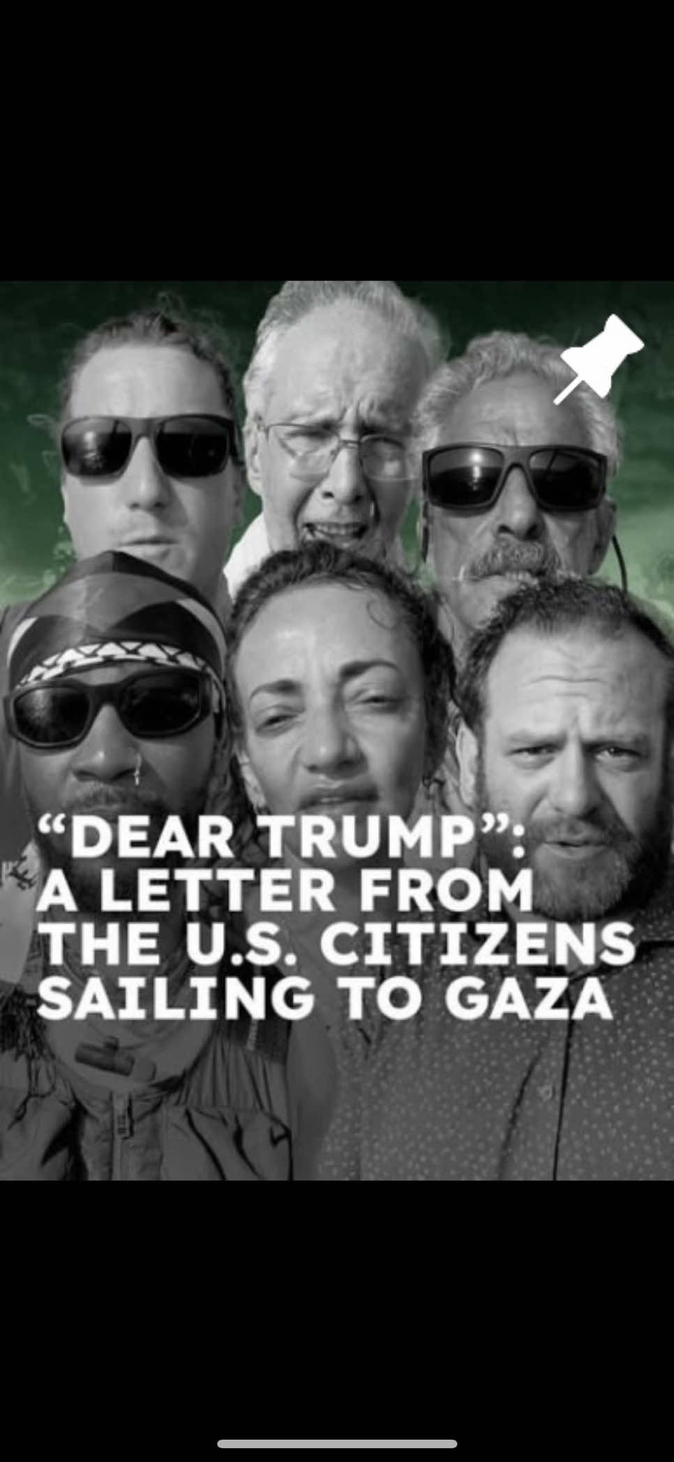 A open letter to President Trump from the US citizens aboard the @Gaza Freedom Flotilla 