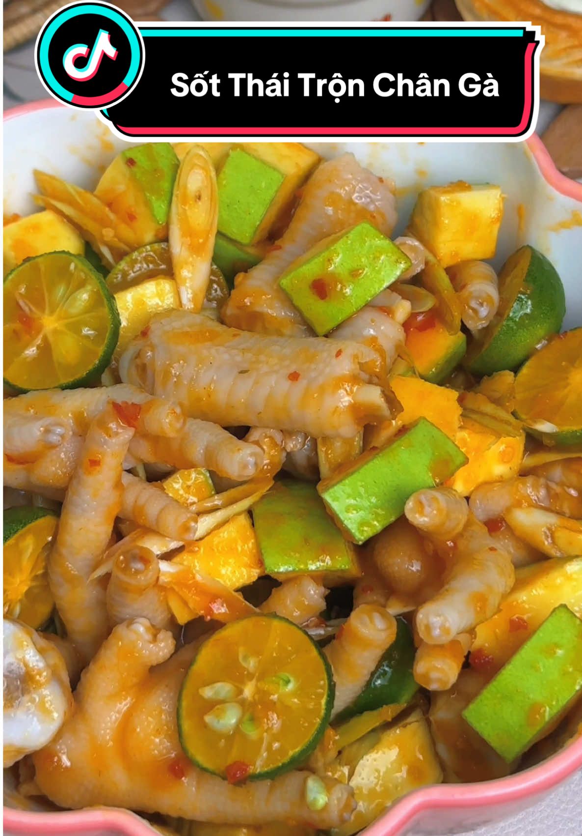Trộn chân gà kiểu này ăn ngon bá cháy hẹ hẹ có khi em thấy ngon hơn nhìu chỗ em đã ăn qua rồi á #nuhayan🌼 #ancungtiktok #food #sotthaitronchanga #chillcay #changasotthai #reviewfood #mukbang 