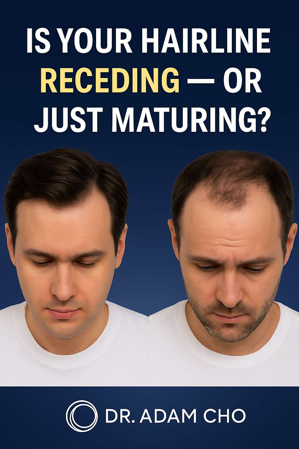 Hairline moving back? Here’s how to tell if it’s normal maturing… or early signs of hair loss.  #DrAdamCho explains #H#HairlineCheckH#HairTransplantH#HairLossHelpM#MaturingVsReceding #M#MensHairCareR#RecedingHairlineH#HairlineDoctorD#DrAdamCho #T#TikTokDoctorB#BeforeAfterHairHairlineFix @Gro Clinics 