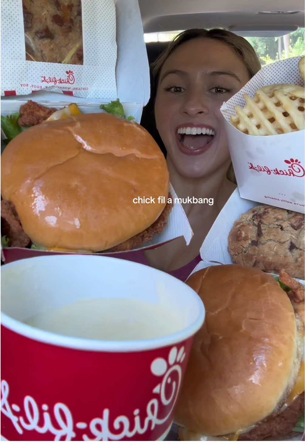 Chick Fil A Mukbang 🍗🍗             #mukbang #asmr #viral  