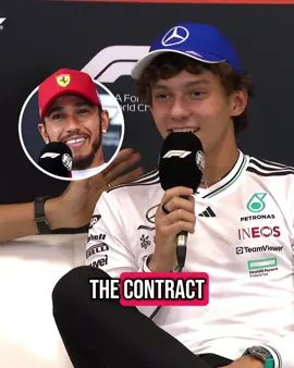 #LewisHamilton is ready to give #KimiAntonelli contract advice when it comes to Toto 🧠😅 #F1 #Formula1 