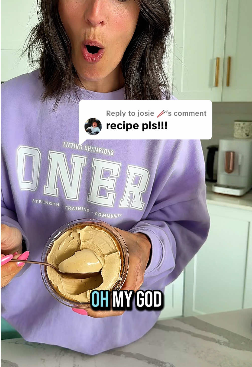 Replying to @josie 🥢 Low-cal, protein rich & tastes illegal 👀 This Ninja Creami recipe is your sign to stop gatekeeping dessert! 🍦  ✔️ Under 100 calories ✔️ 12 g of protein  ✔️ Tastes like a $9 Starbucks drink turned into ice cream If you’re craving something sweet that actually fits your goals—this is it!! Save this, because once you try it, you’re gonna want it every night 💅 #ninjacreami #ninjacreamirecipe #proteindessert #lowcaloriedessert #gymgirlsoftiktok 