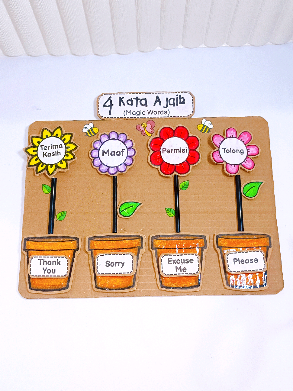 🌈4 Kata Ajaib 🌈 Membuat hiasan dinding 4 Kata Ajaib. Kata-kata sederhana ini punya manfaat yang luar biasa dalam kehidupan sehari-hari.  ✨Mengucapkan 