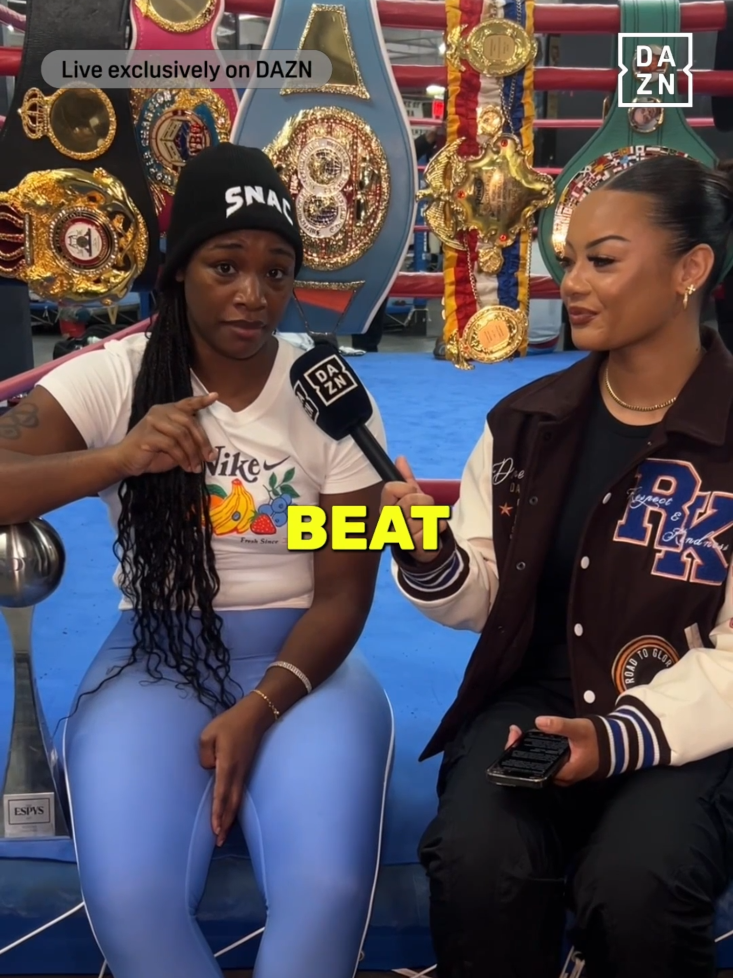 Ice cold from Claressa Shields ahead of fight night 🥶 #ShieldsDaniels | July 26 | Live on DAZN | #FlashSale  #ClaressaShields #interview #boxing #boxingtok #dazn