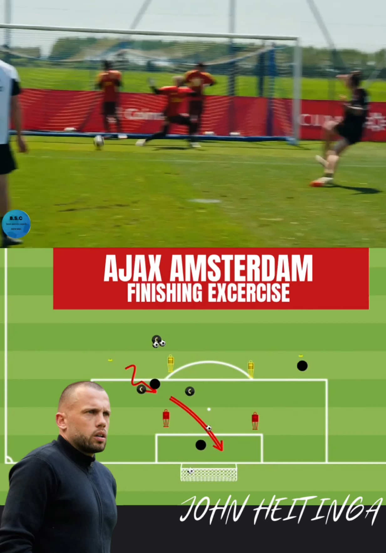 Training John Hetinga at Ajax Amsterdam Drills for Finishing For more content, subscribe to @best.soccer.coach  Follow Patreon for exclusive content with detailed descriptions (link in bio). #FootballTraining #SoccerDrills #Finishing #AjaxAmsterdam #Coaching #exclusivecontentcreator 
