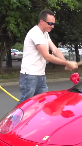 Classic @Rob Ferretti 😝 ⚾️ #ferrari #fail #cartok #classic #throwback #fyp 