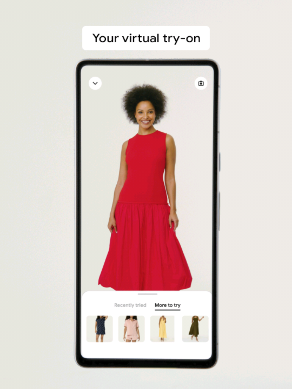 Find what you love and try it on with Google. See how clothes and trends look on you before you buy. #GoogleShopping #ShoppingTryOn 