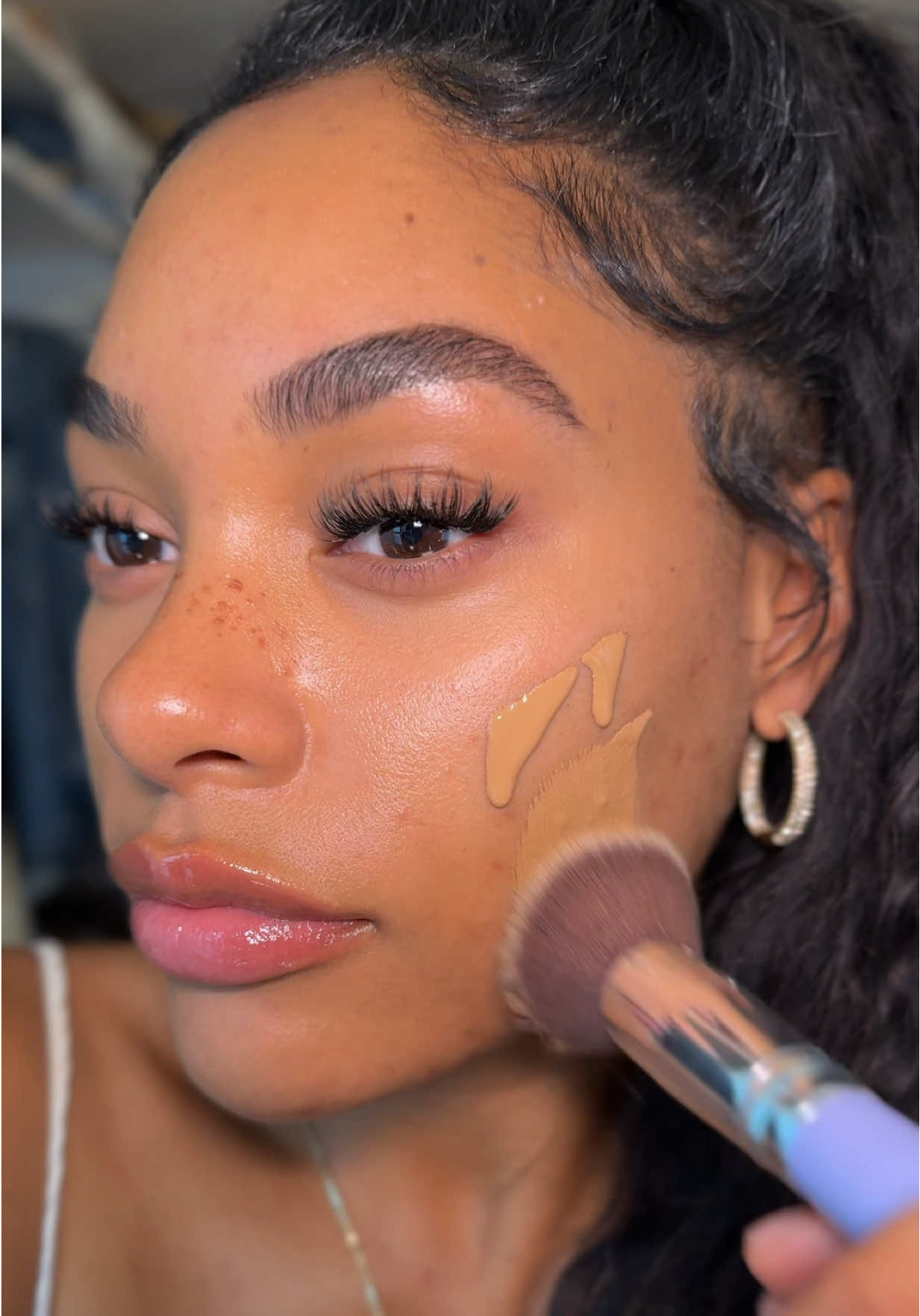 #TooFacedPartner I've been loving the new and improved Born This Way Foundation from @Too Faced applied it right on bare skin in shade Sand and it gave hydration, coverage, and confidence without doing too much. 🙌🏽  Skin is skinning. Glow is glowing. And it stays put all day. Available now at @Ulta Beauty #tfbornthisway 