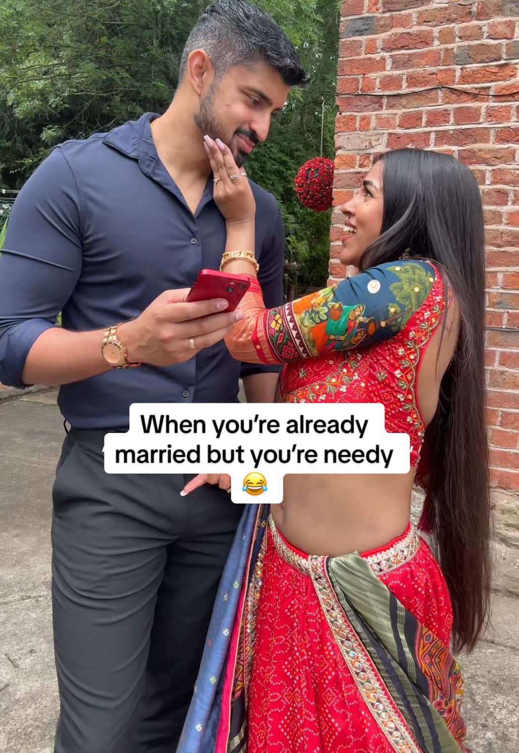 When you’re married but you’re needy hehe #fyp #marriedcouple #coupletiktok #indian #bollywood 