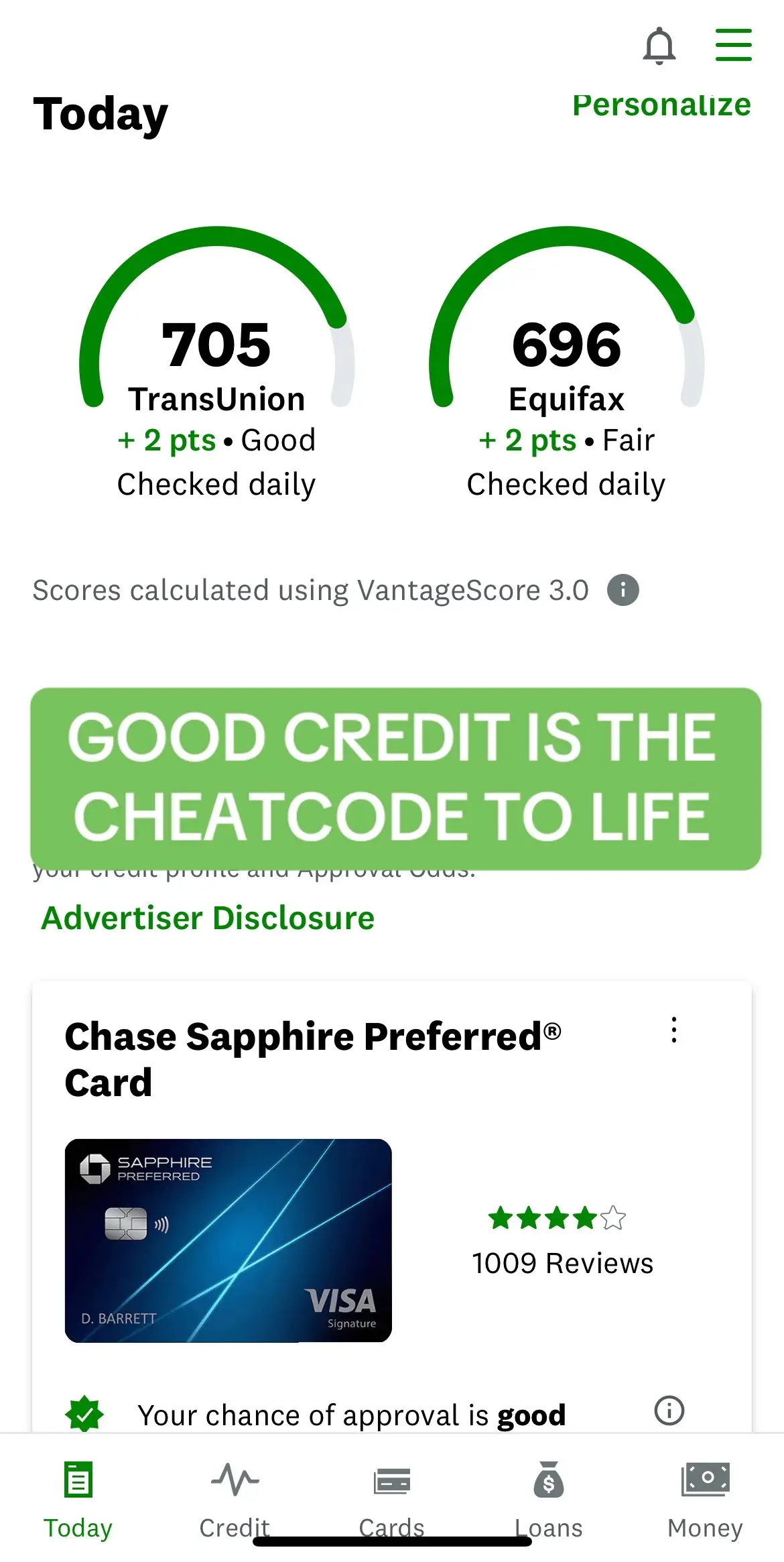 Waking up knowing you have good credit and can use it at your disposal at any time provides a certain level of security and confidence 