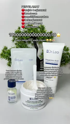 Dari sekian banyak produk yg pernah aku coba cuma 3 combo ini yg bisa ilangin jerawat & bekasnya di aku😭😭🫶🏻💯#drleo #drleoacneessence #drleoacnedryinglotion #claymaskdrleo #claymask #facialwash #skincareviral 