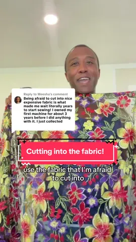 Replying to @Meesha I think we all have the same fear of cutting into the expensive fabric 😂 i’m going to start a series where I cut into the fabric that I am afraid of, and hopefully it will inspire other people to cut, and sew the fabric that they have in their stash! #s#sews#sewings#sewingtiktoks#sewtoks#sewingdiy