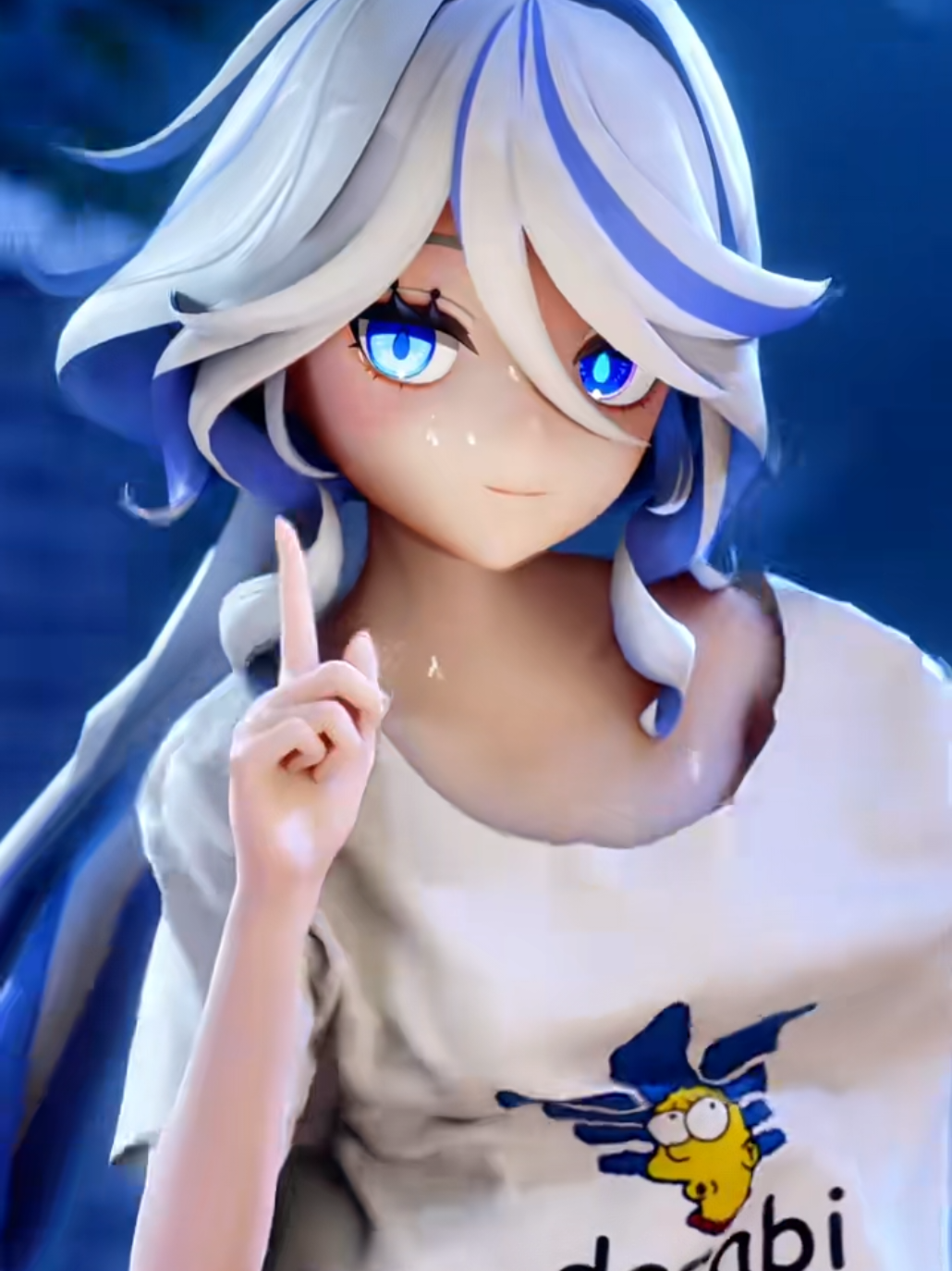 💙💙💙 #furina #mmd #genshin #girls #dancing #pijama #focalors 