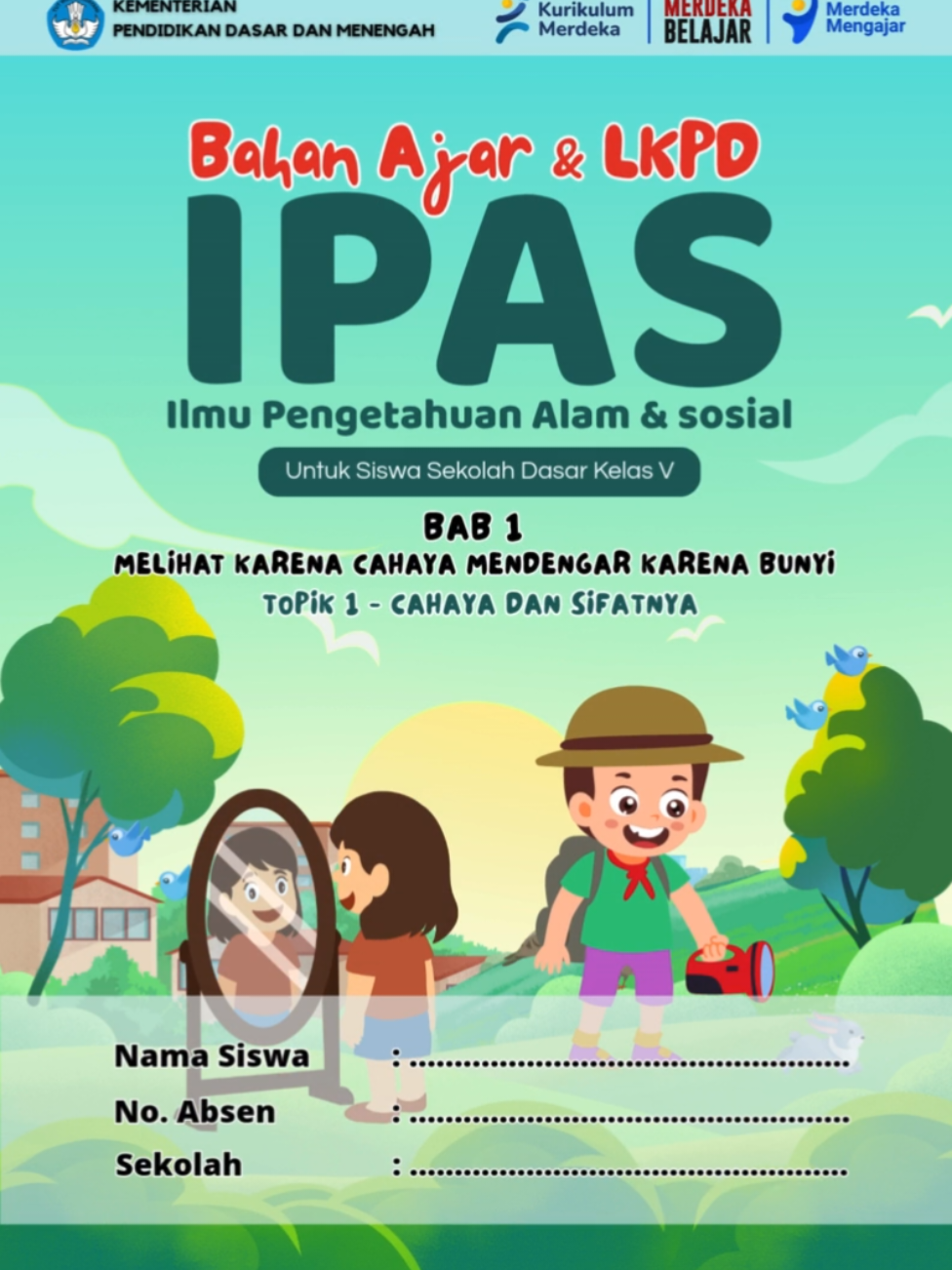 BAHAN AJAR & LKPD IPAS - SIFAT-SIFAT CAHAYA #ipas #kelas5 #kelas5sd #belajar  #sd #cahaya #tiktok #fyp #fypシ゚viral #fbpro #guru #materi 