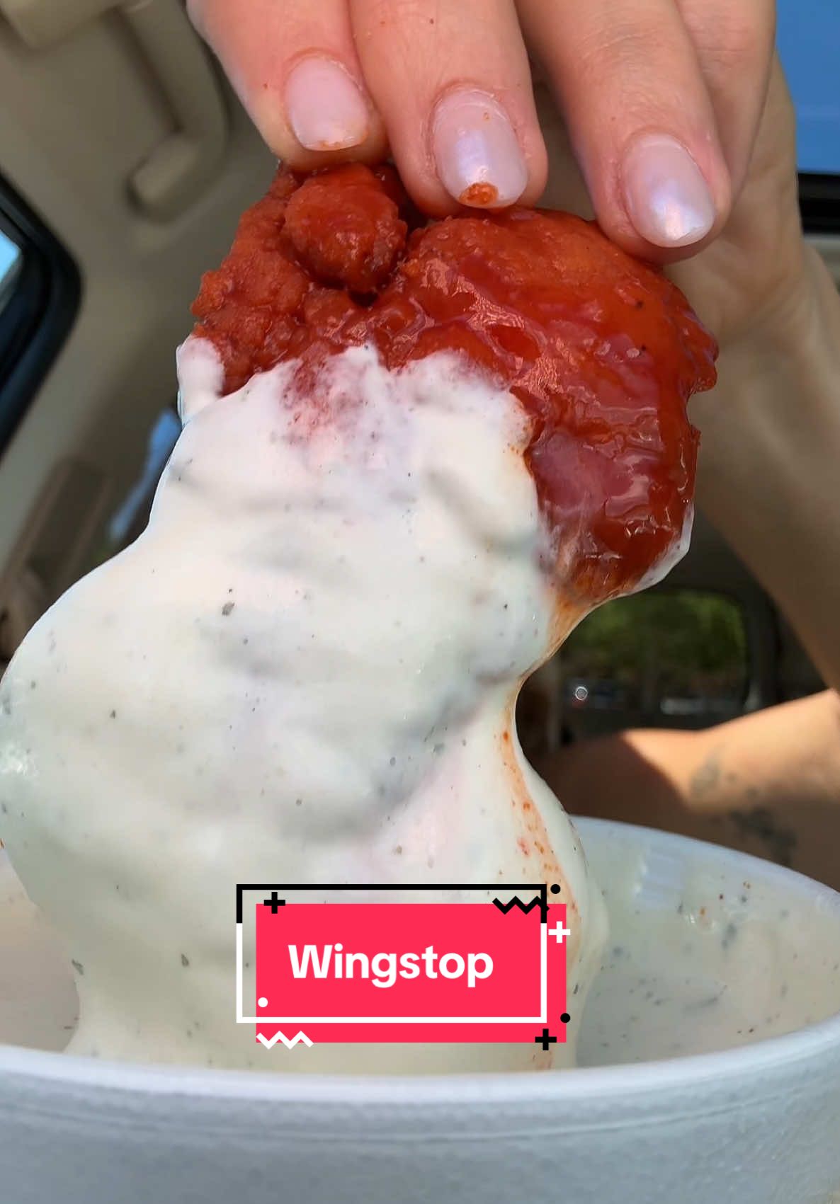 Wingstop for lunch! 💚 #mukbang #wingstop #fastfood #eatwithme #lunch #ranch #foodtiktok #fyp 