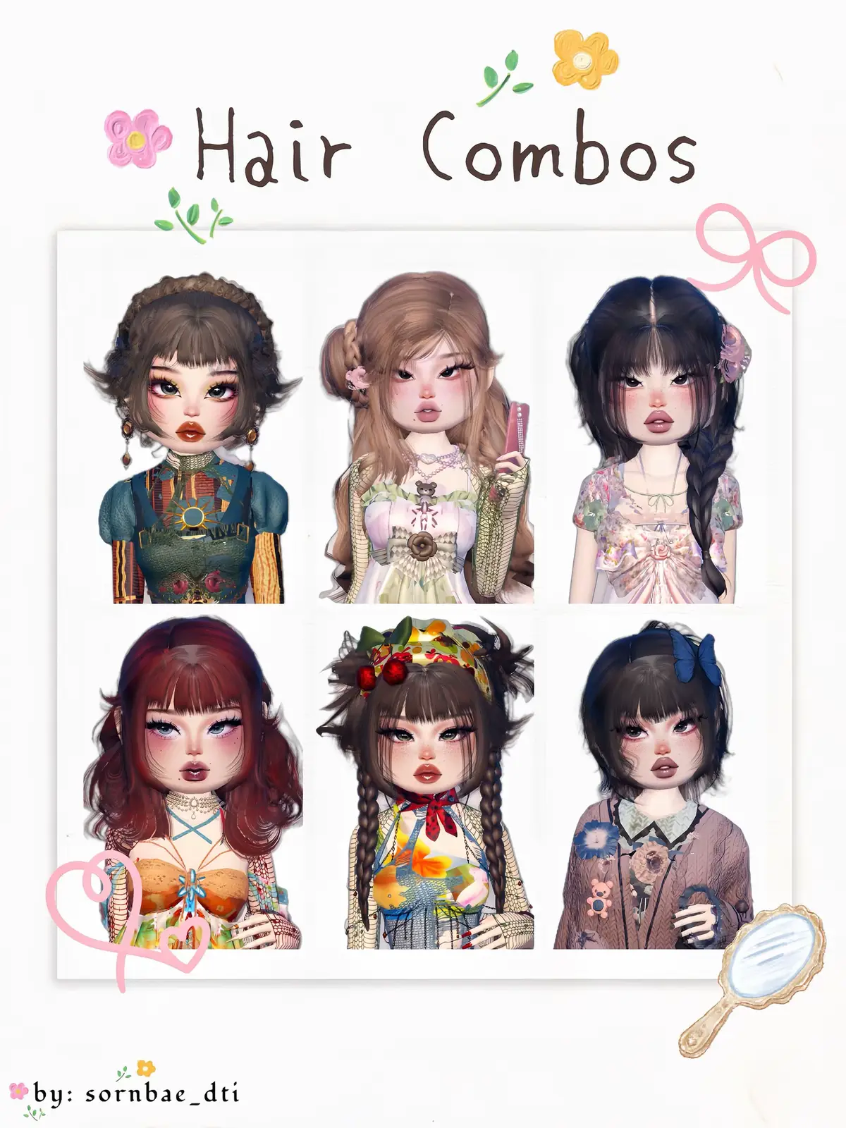 yay here’s the tutorial for some of my most requested hair combos!! (*ᴗ͈ˬᴗ͈)❀ please don’t reupload and give credits 🤍 #dresstoimpress #dti #dtirobloxfyp #dtiroblox #dtirobloxfyp  @Dress To Impress 🌷